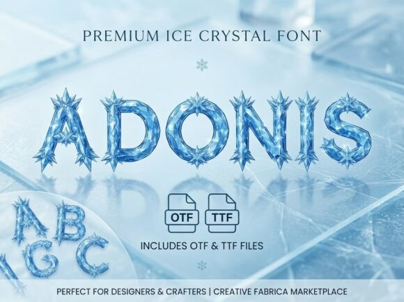 Adonis: A Winter-Inspired Display Font That Captures the Essence of Ice