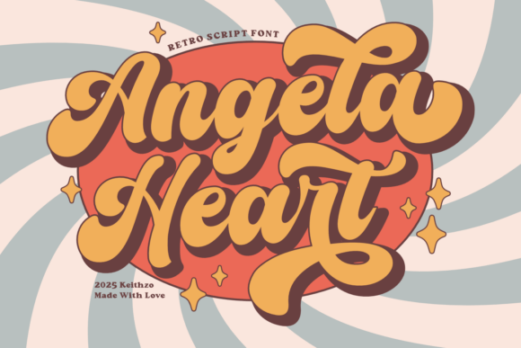 Angela Heart: A Retro Font with Whimsical Charm