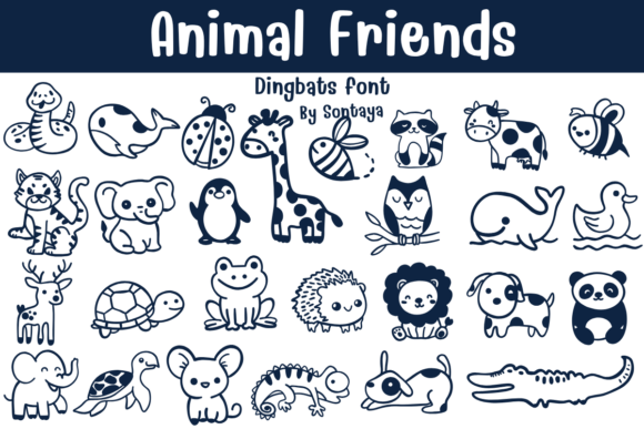 Animal Friends: A Creative and Functional Font Choice